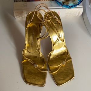Giuseppe Zanotti gold heels 35.5 rhinestone